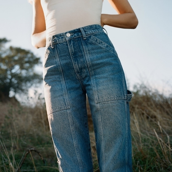 Reformation Kealy Carpenter High Rise Relaxed Jeans in Ponce size 25 NWT - Picture 2 of 14